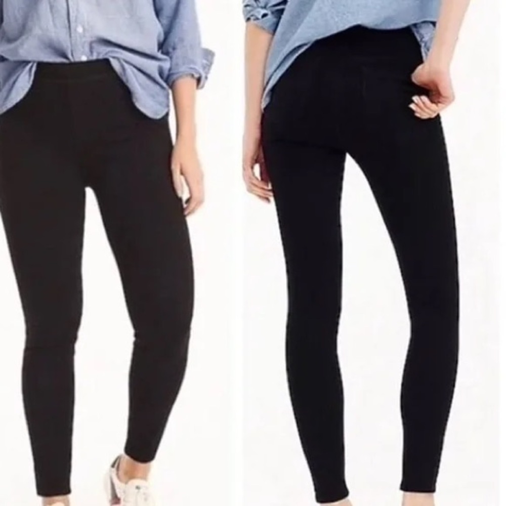 J. Crew pull on toothpick jean, faded black